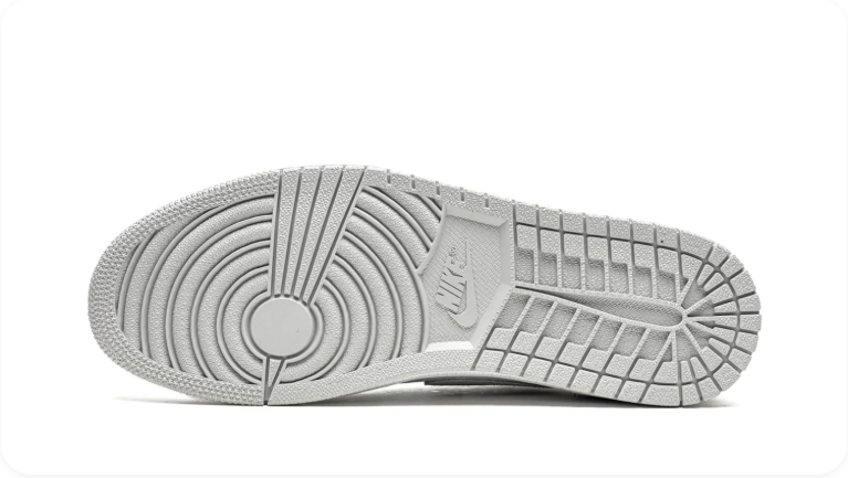 Air Jordan 1 White and Light Grey Low-Top Sneakers