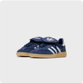 Adidas Navy and White Fold-Over Tongue Sneakers
