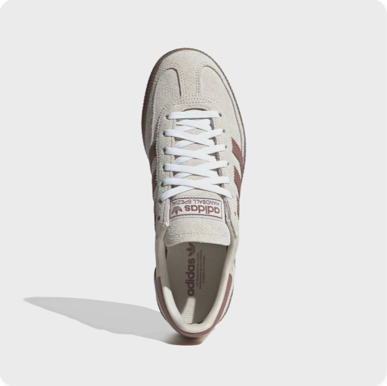 Adidas Spezial Off-White Low-Top Sneakers with Brown Soles