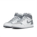 Air Jordan 1 White and Grey High-Top Sneakers