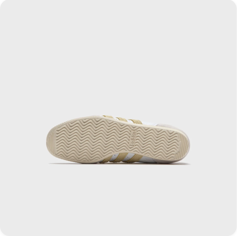 Adidas Japan White and Cream Low-Top Sneakers