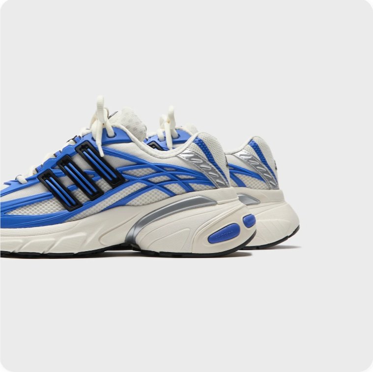 Adidas Blue and White Chunky Retro Sneakers