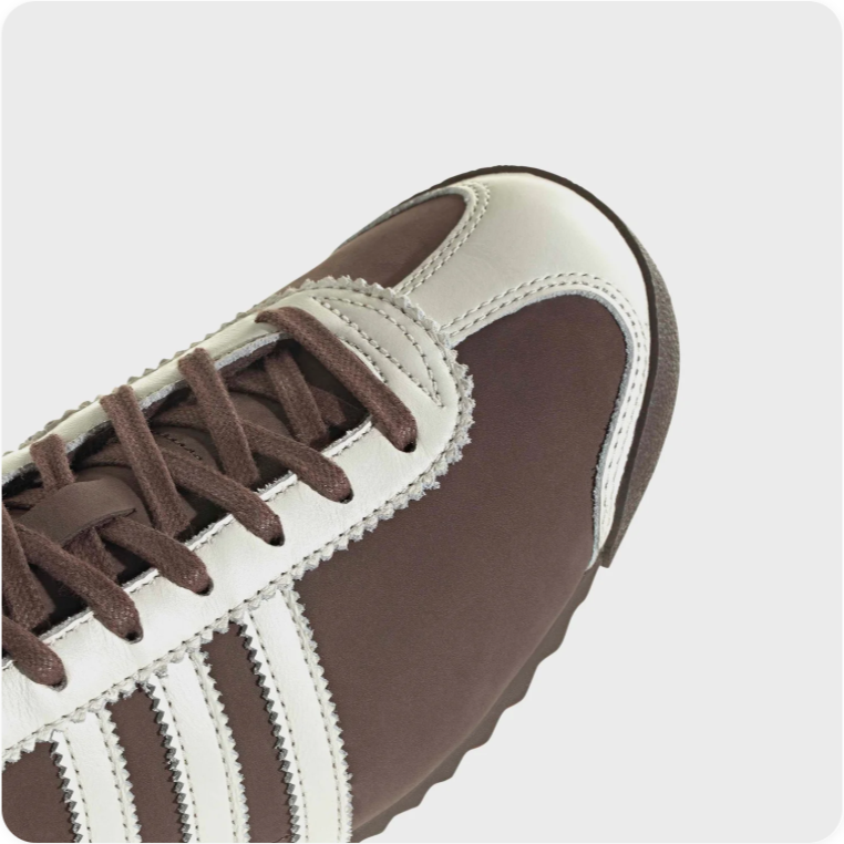 Adidas Italia Brown and Cream Retro Low-Top Sneakers