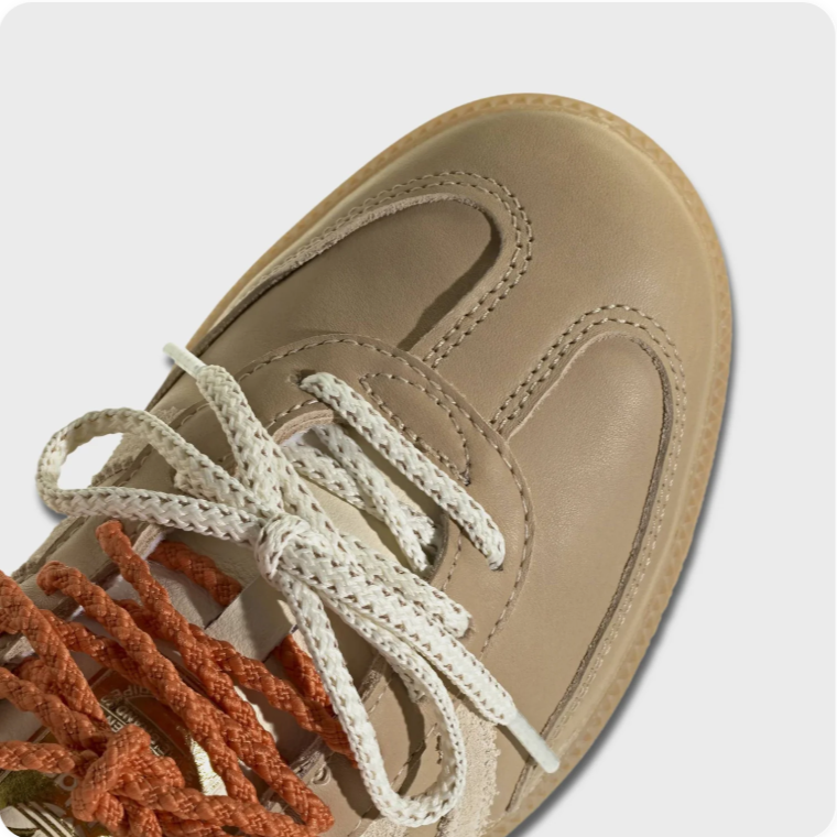 Adidas Taupe and Cream Retro Low-Top Sneakers