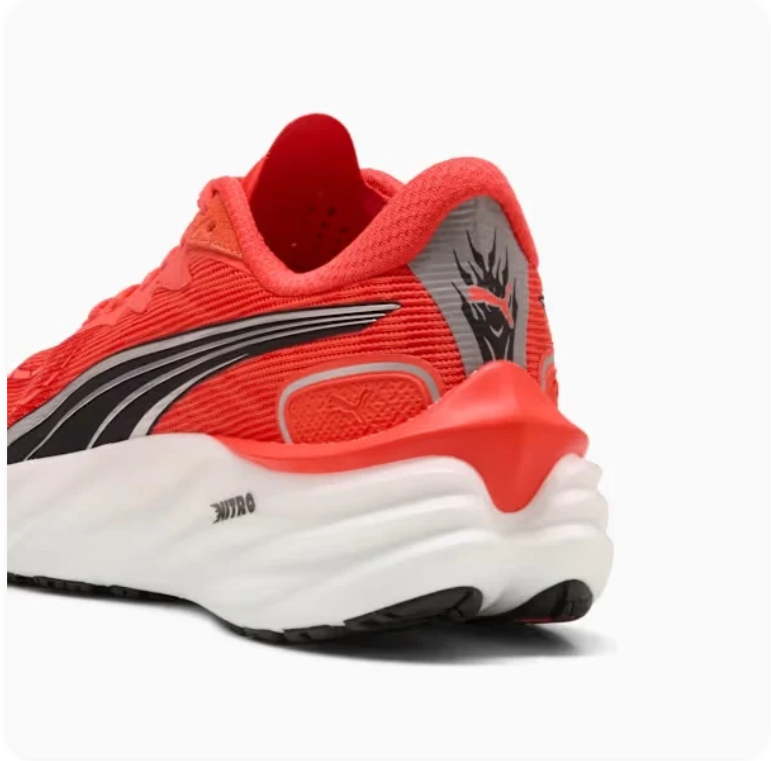 Puma Coral Orange Sneakers with Black Formstrip and White Soles