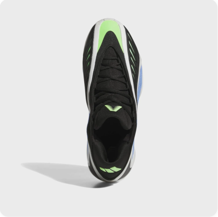 Adidas Black and Blue Sneakers with Lime Green Accents