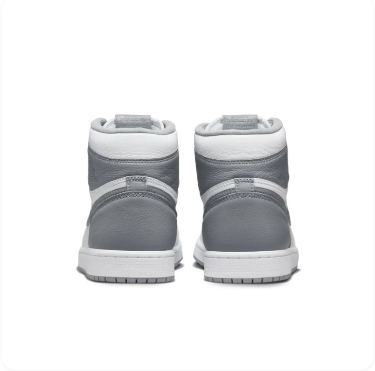 Air Jordan 1 White and Grey High-Top Sneakers