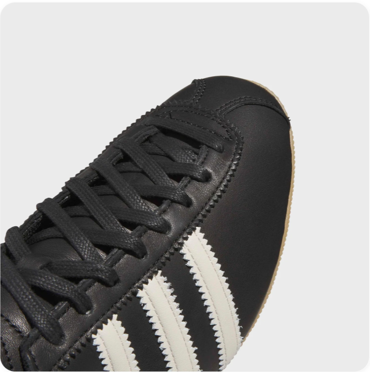 Adidas Japan Black and White Low-Top Sneakers with Tan Soles