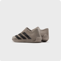 Adidas Taupe Textured Low-Top Sneakers with Black Stripes
