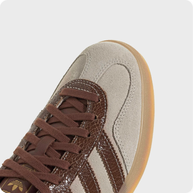 Adidas Gazelle Off-White and Brown Low-Top Sneakers
