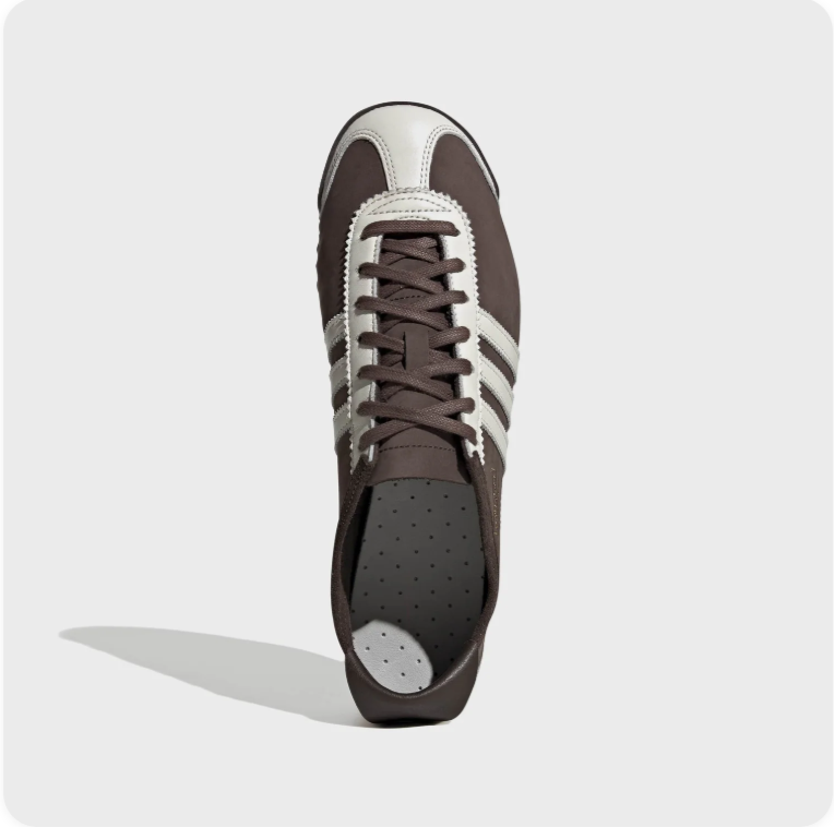 Adidas Italia Brown and Cream Retro Low-Top Sneakers