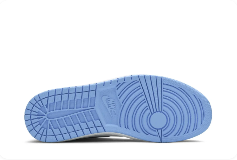 Air Jordan 1 Light Blue, White and Black High-Top Sneakers