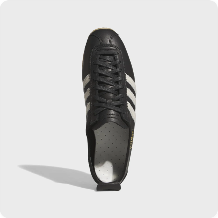 Adidas Japan Black and White Low-Top Sneakers with Tan Soles