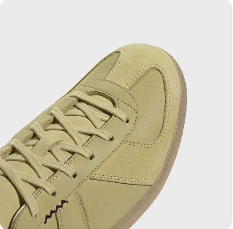 Adidas Light Olive Green Retro Low-Top Sneakers with Tan Soles