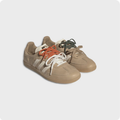 Adidas Taupe and Cream Retro Low-Top Sneakers