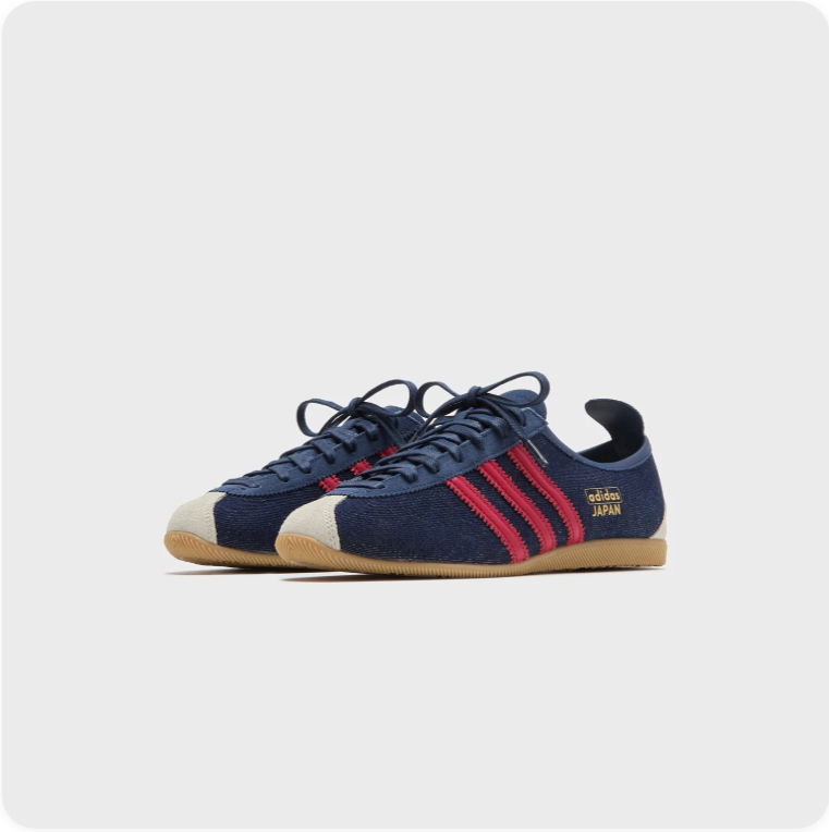 Adidas Japan Navy and Red Low-Top Sneakers