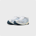 Adidas Silver Grey and Light Blue Retro Runner-Style Sneakers