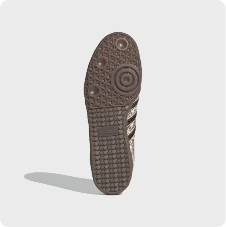 Adidas Snake-Print Low-Top Sneakers with Dark Brown Accents