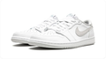 Air Jordan 1 White and Light Grey Low-Top Sneakers