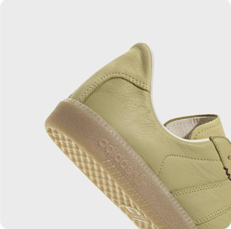 Adidas Light Olive Green Retro Low-Top Sneakers with Tan Soles