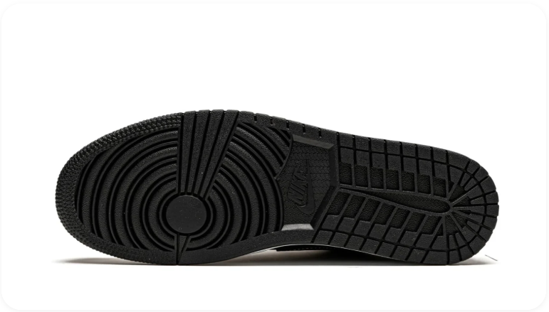 Air Jordan 1 Black Low-Top Sneakers with Glossy Overlays and White Stitching