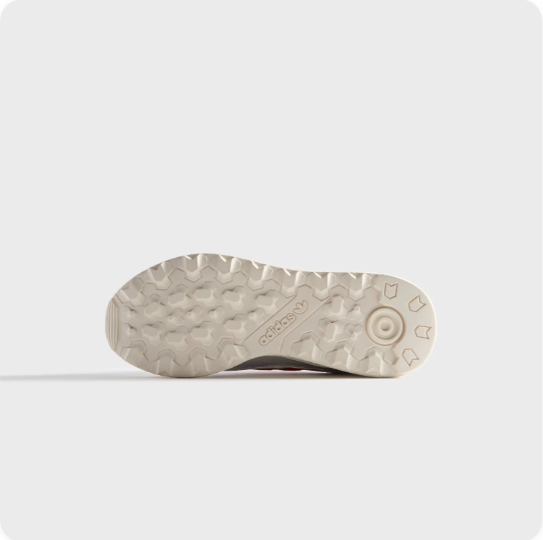 Adidas Metallic Silver Low-Top Sneakers with Chunky Cream Soles