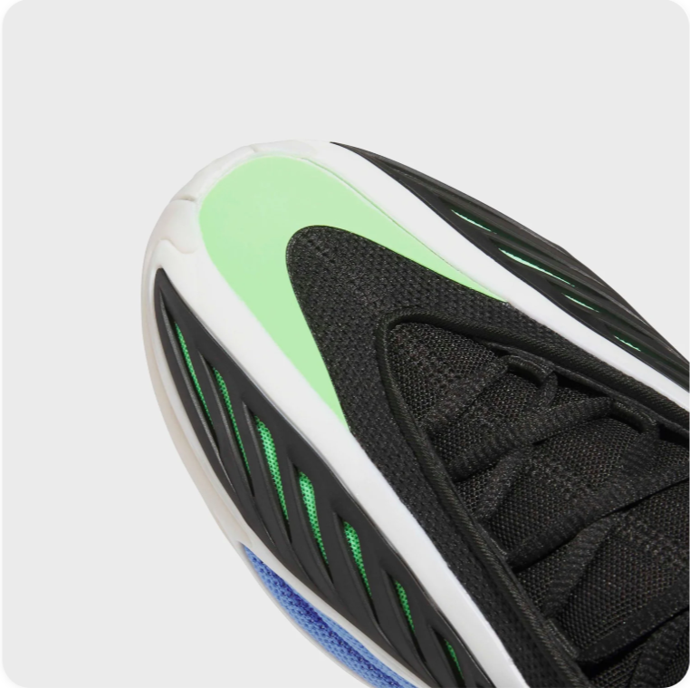 Adidas Black and Blue Sneakers with Lime Green Accents