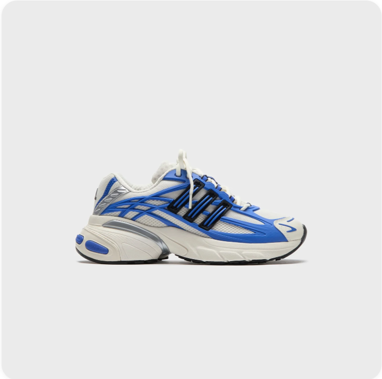 Adidas Blue and White Chunky Retro Sneakers
