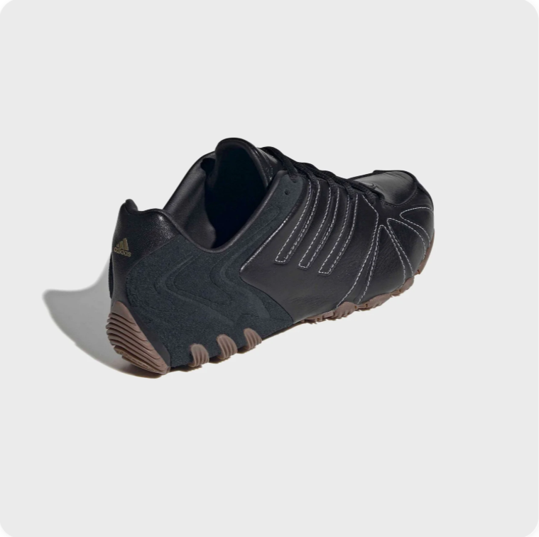 Adidas Black Contrast-Stitch Low-Top Sneakers with Segmented Soles