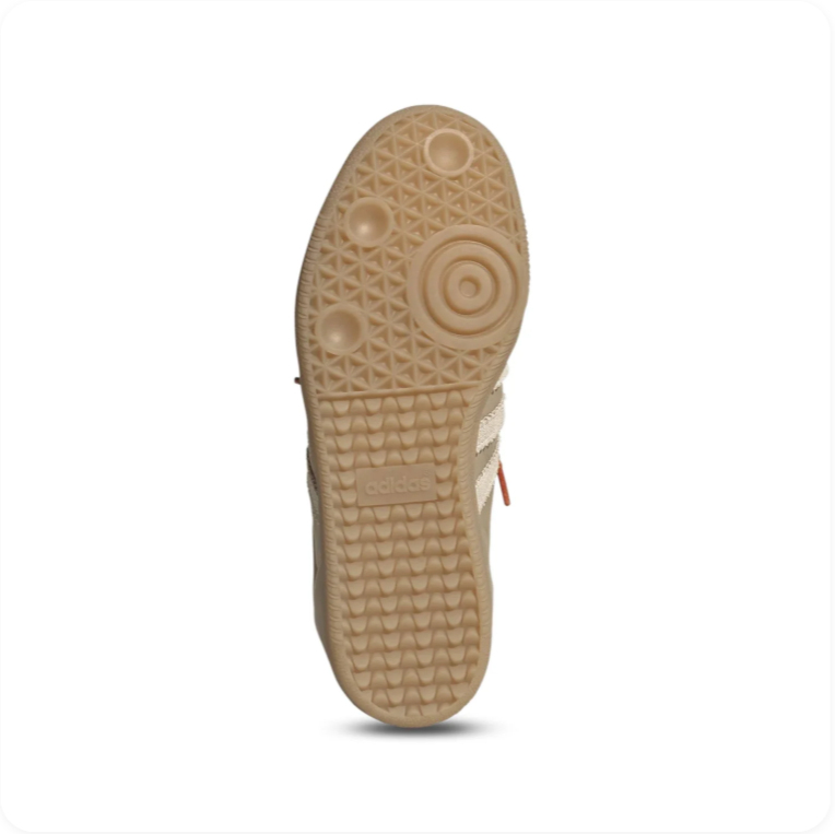 Adidas Taupe and Cream Retro Low-Top Sneakers