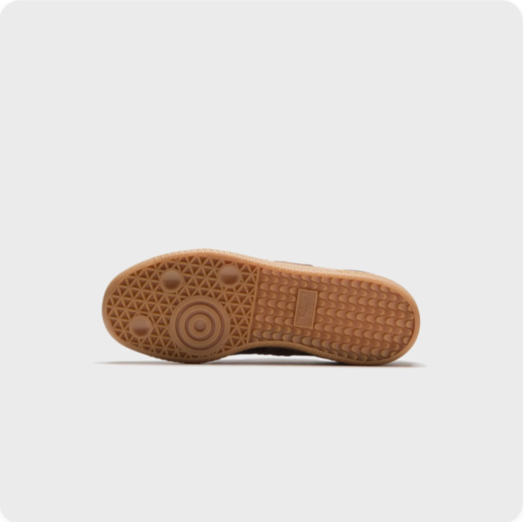 Adidas Brown Tonal Low-Top Sneakers with Tan Soles