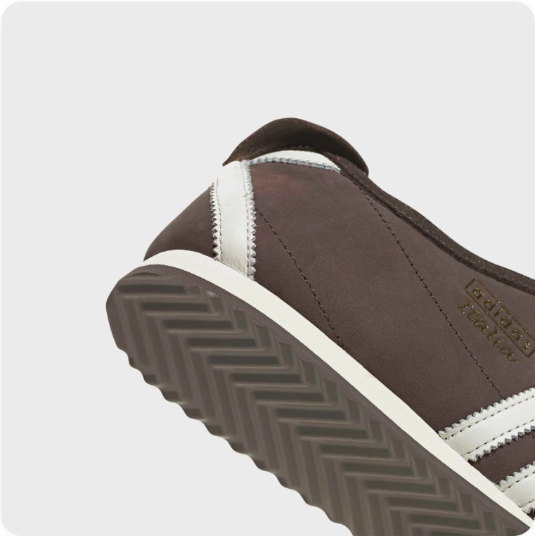 Adidas Italia Brown and Cream Retro Low-Top Sneakers