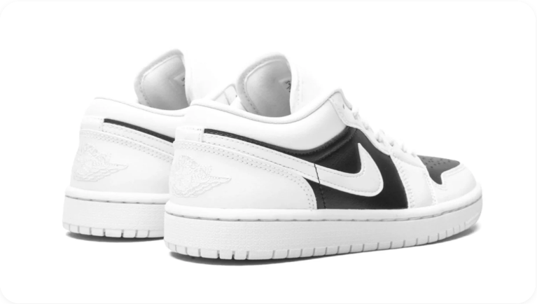 Air Jordan 1 White, Black and Grey Low-Top Sneakers
