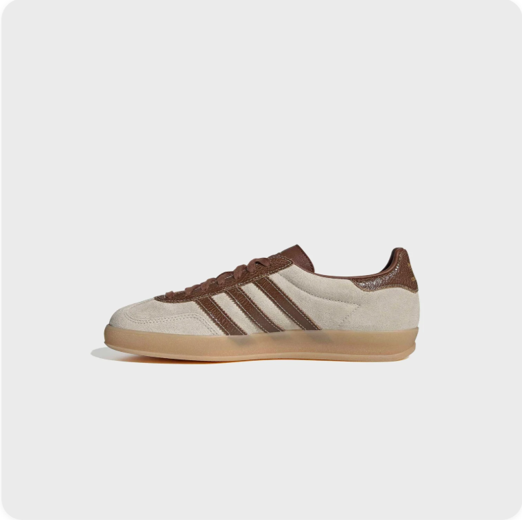 Adidas Gazelle Off-White and Brown Low-Top Sneakers