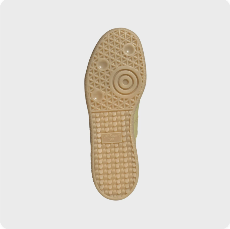 Adidas Light Olive Green Retro Low-Top Sneakers with Tan Soles