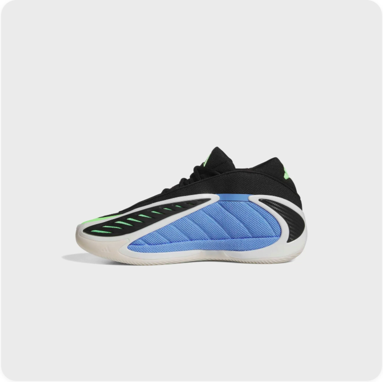 Adidas Black and Blue Sneakers with Lime Green Accents