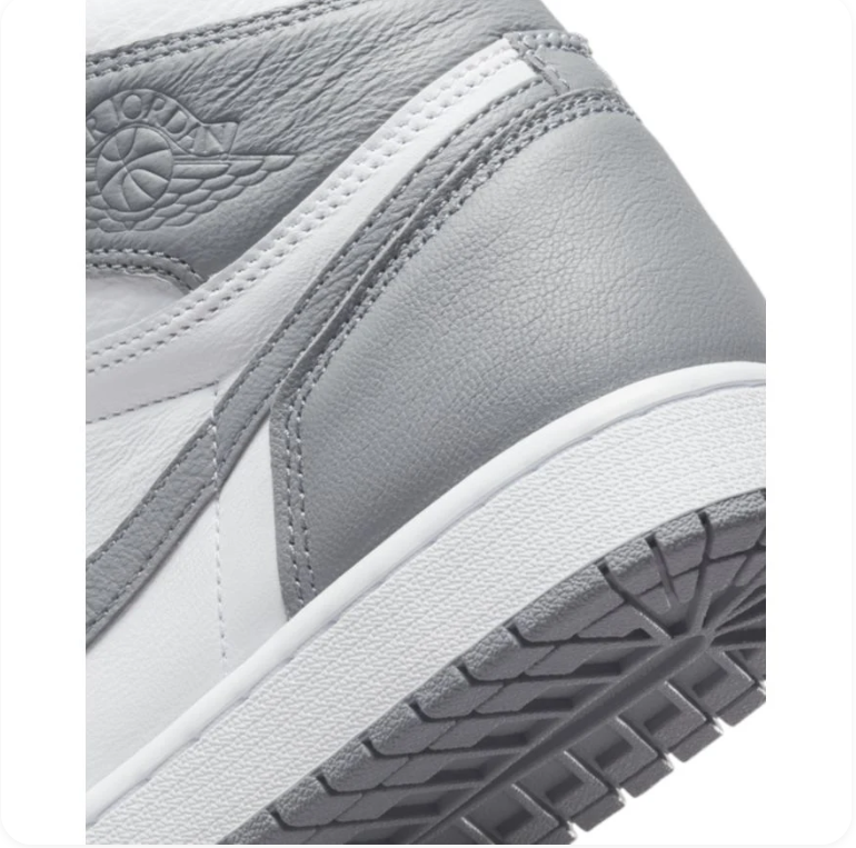 Air Jordan 1 White and Grey High-Top Sneakers