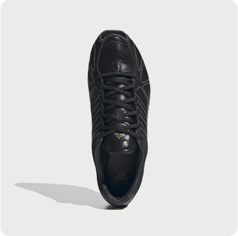 Adidas Black Contrast-Stitch Low-Top Sneakers with Segmented Soles