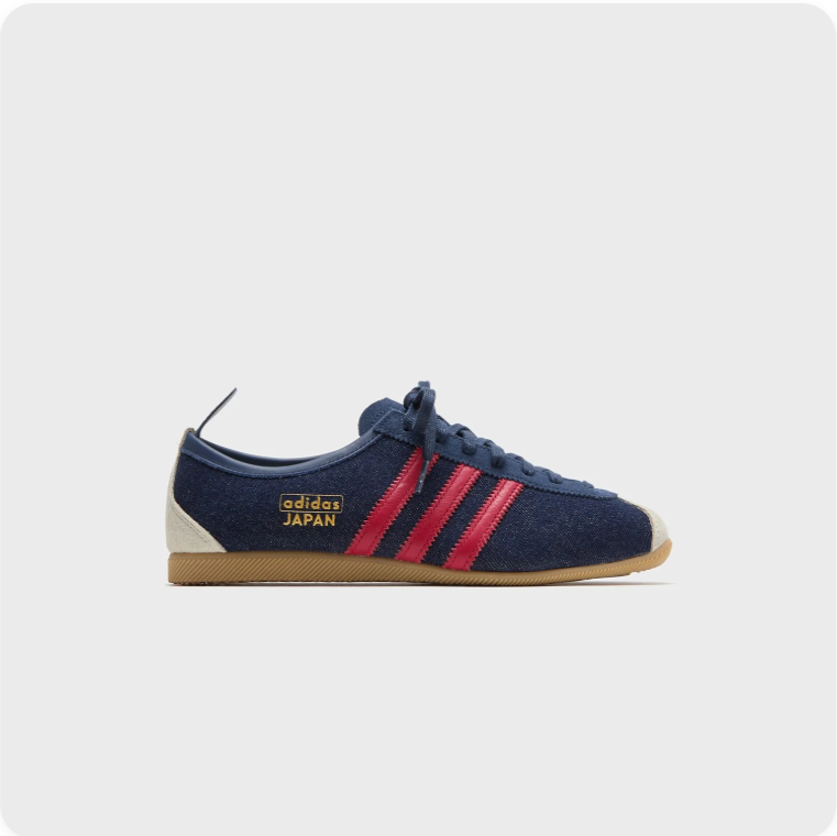 Adidas Japan Navy and Red Low-Top Sneakers