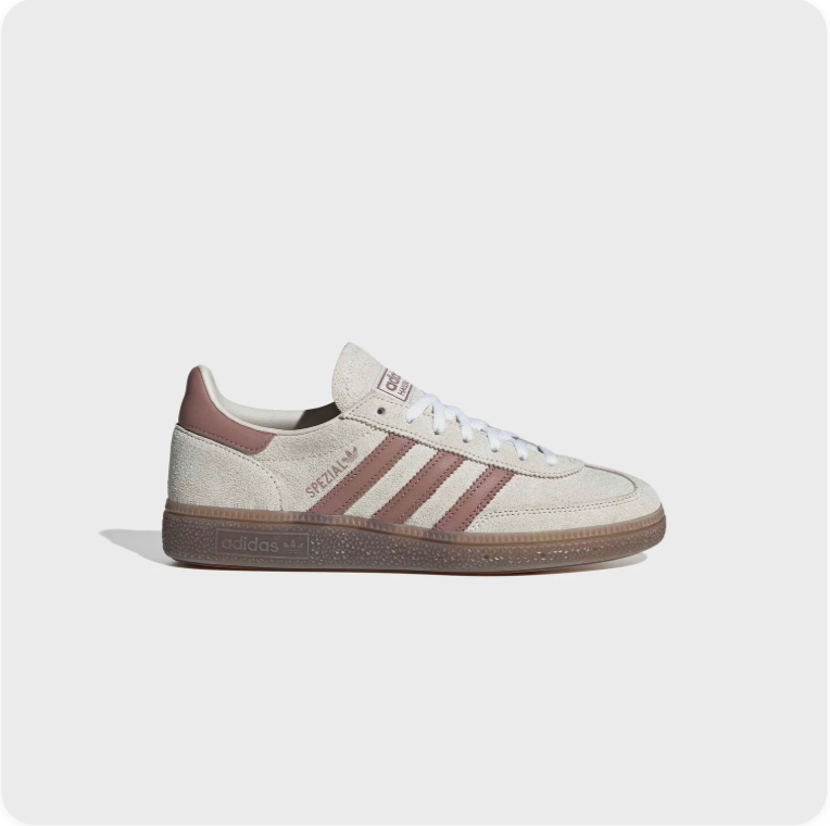 Adidas Spezial Off-White Low-Top Sneakers with Brown Soles