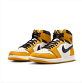 Air Jordan 1 Golden Yellow, White and Black High-Top Sneakers