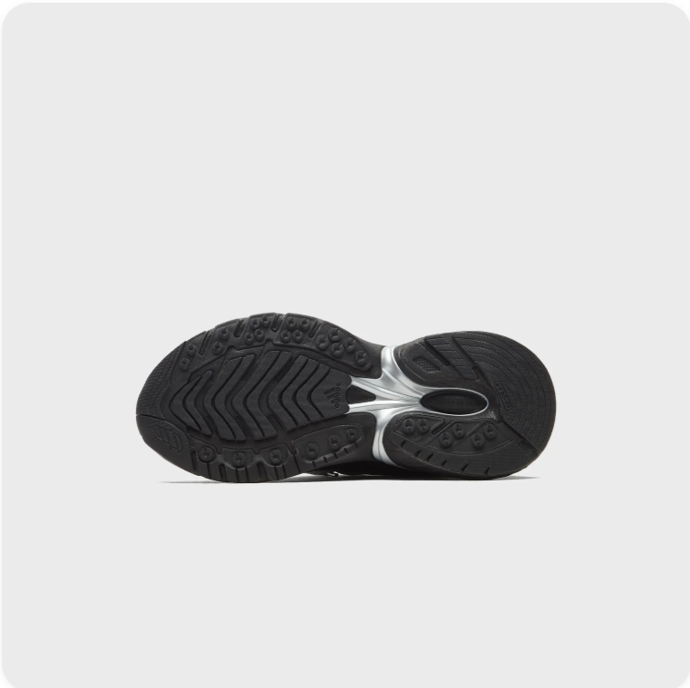 Adidas Black and Silver Chunky Retro Sneakers