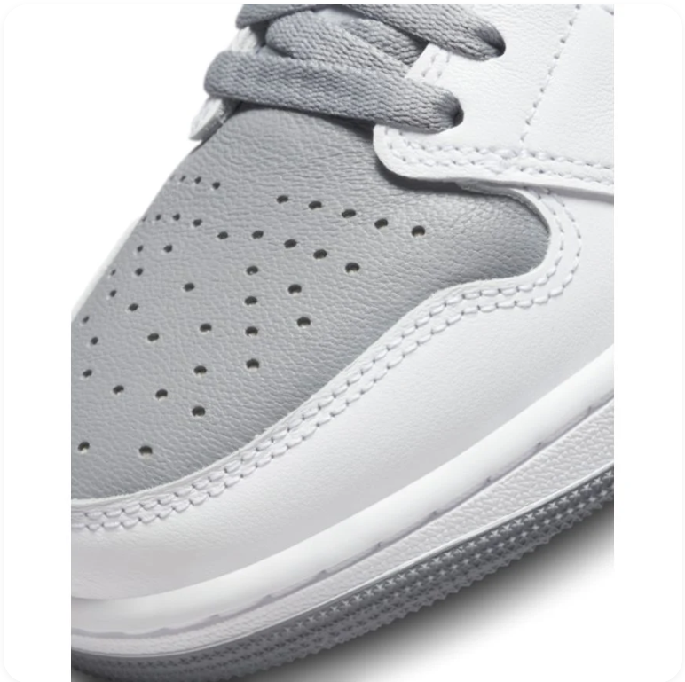 Air Jordan 1 White and Grey High-Top Sneakers