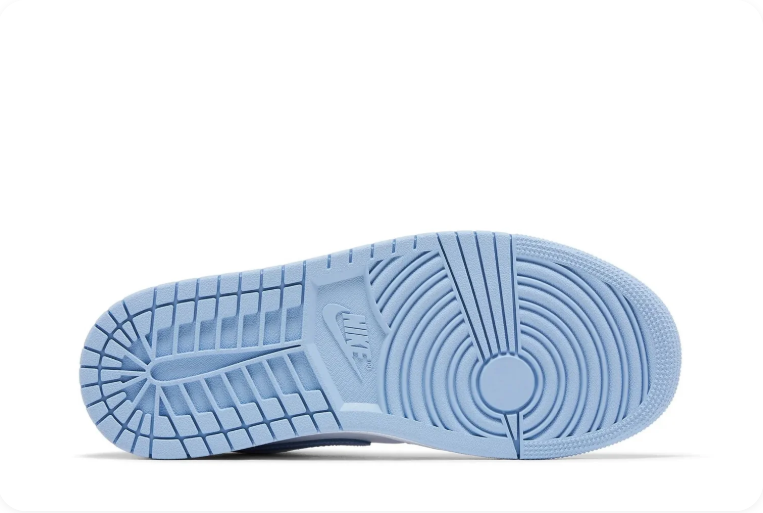 Air Jordan 1 Light Blue and White Low-Top Sneakers