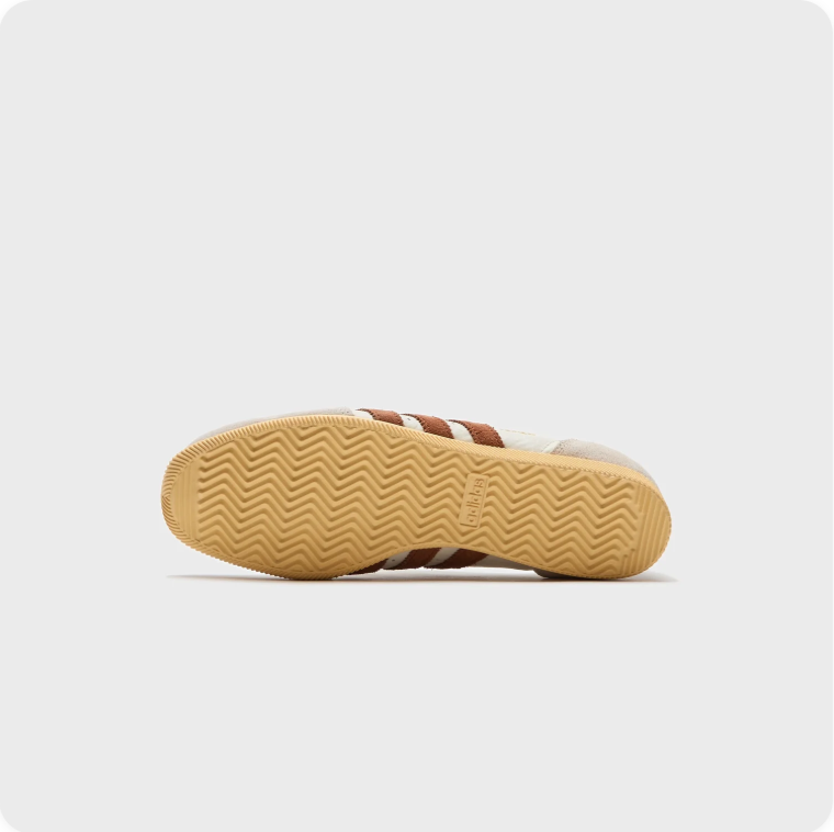 Adidas Japan Off-White and Brown Low-Top Sneakers
