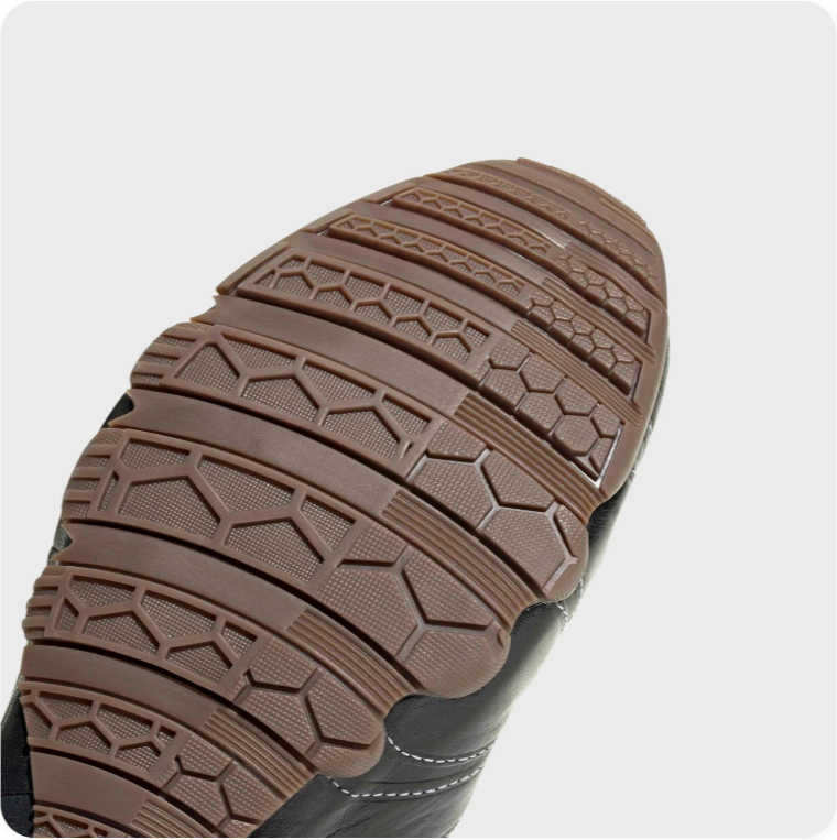 Adidas Black Contrast-Stitch Low-Top Sneakers with Segmented Soles