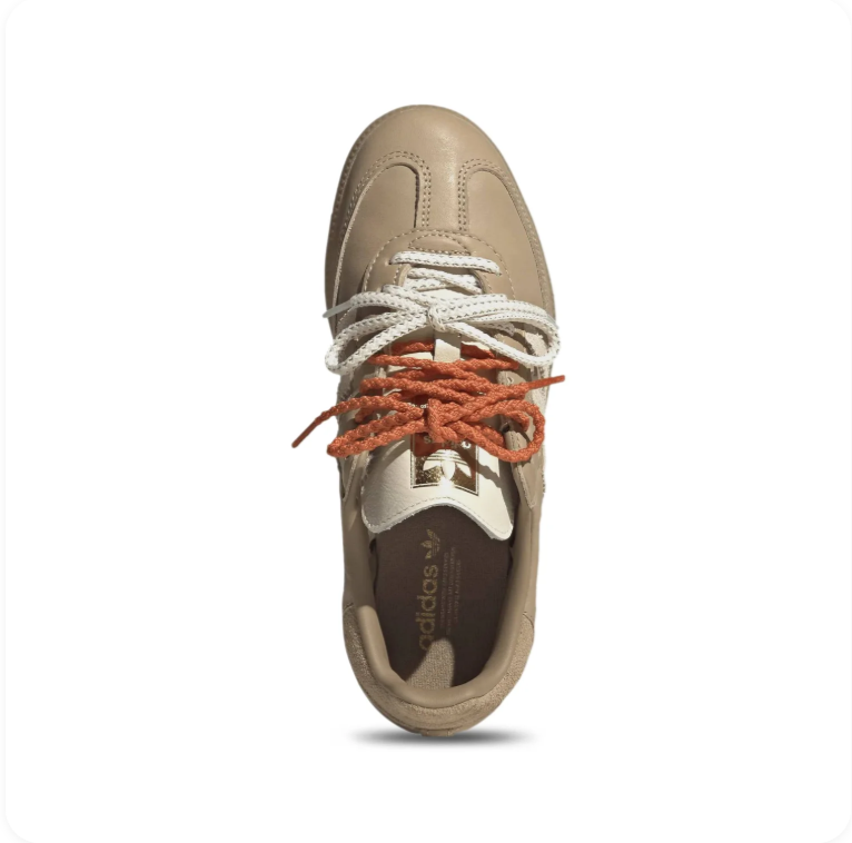 Adidas Taupe and Cream Retro Low-Top Sneakers