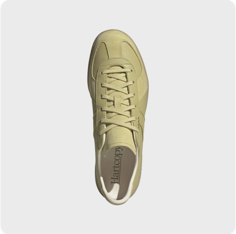 Adidas Light Olive Green Retro Low-Top Sneakers with Tan Soles
