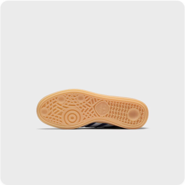 Adidas Navy and White Fold-Over Tongue Sneakers