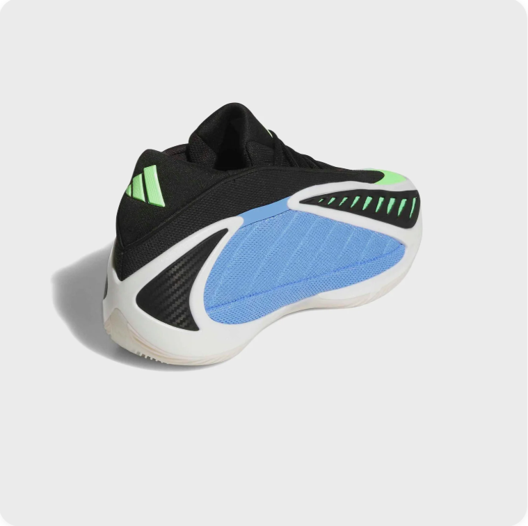 Adidas Black and Blue Sneakers with Lime Green Accents